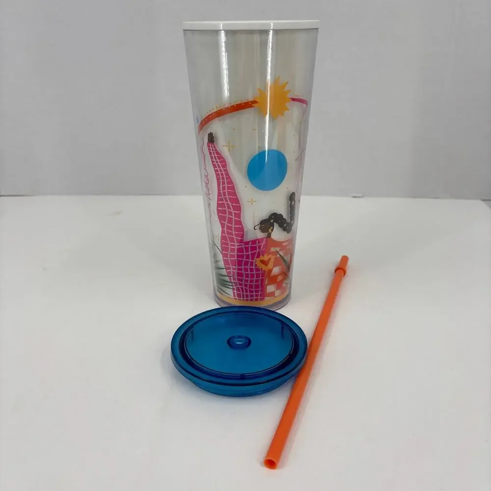 Starbucks x Manuela Guillen Tumbler Cup Venti 24 Oz with Lid‎ Straw